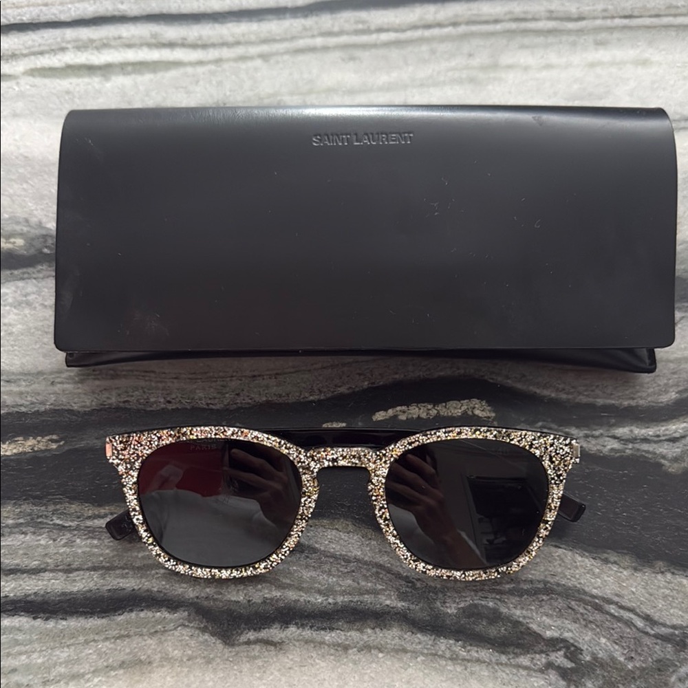 Saint Laurent Sparkling Sunglasses with Case